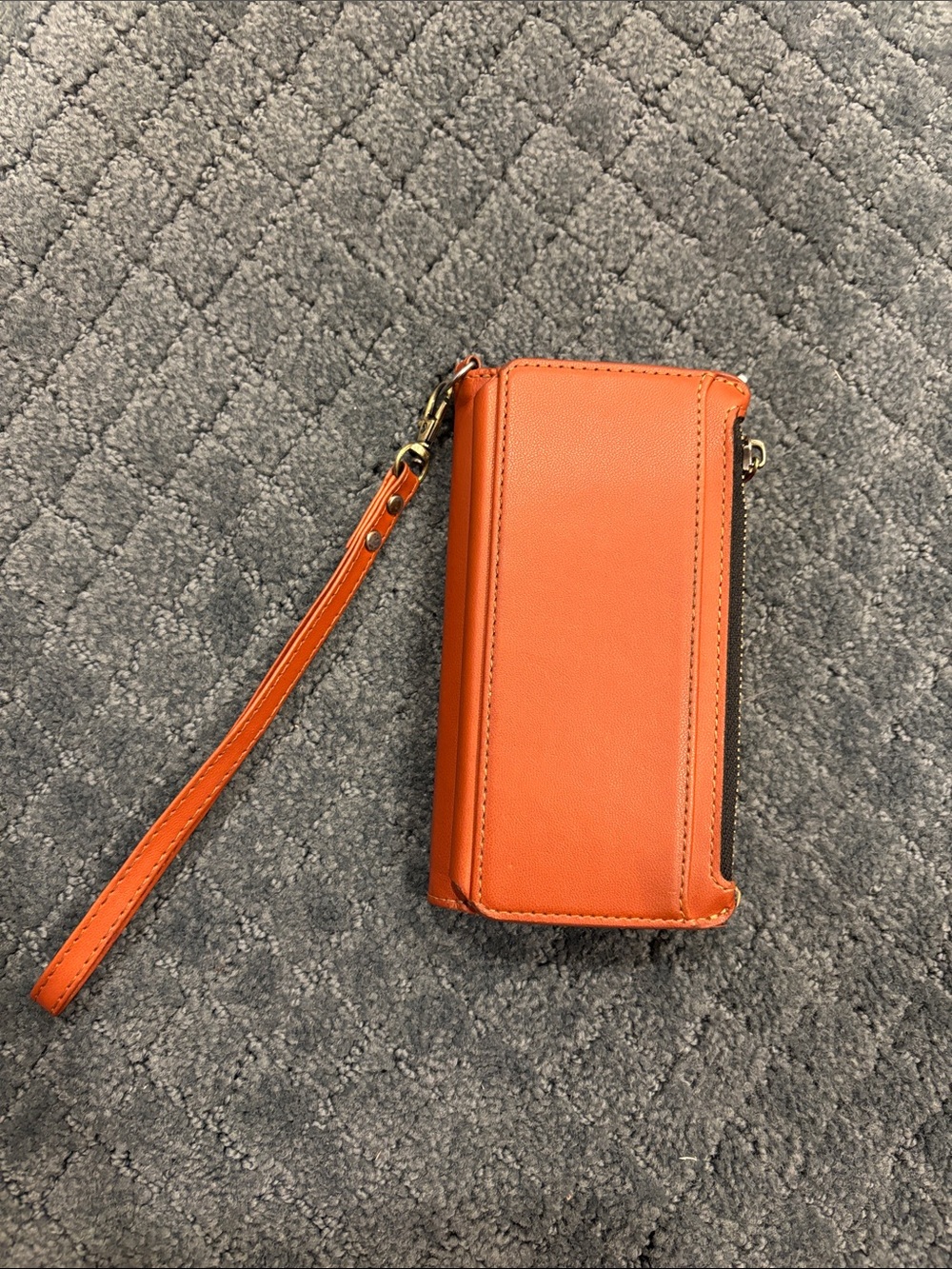 Orange Wristlet Phone Wallet Case - Unbranded